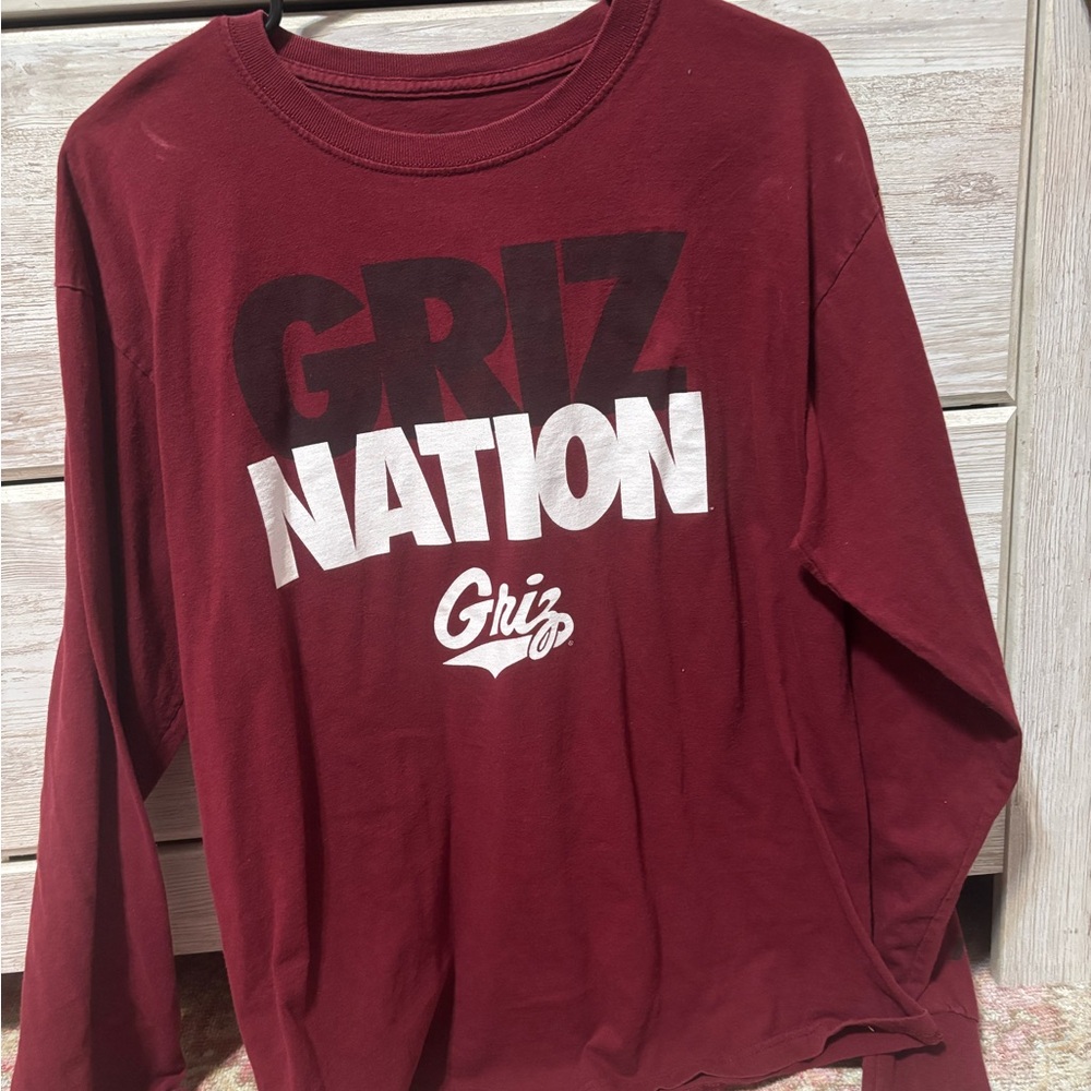 Reebok Montana Griz Maroon Long Sleeve Shirt